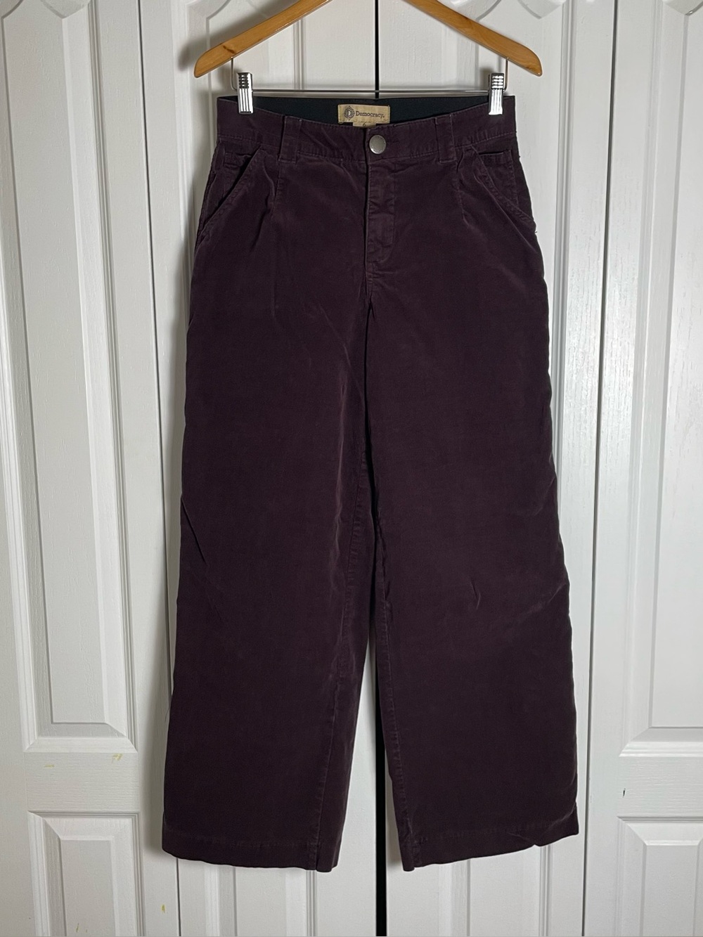 Democracy Ab Technology Wide Leg Corduroy Pants Women’s 6  High Rise Stretch